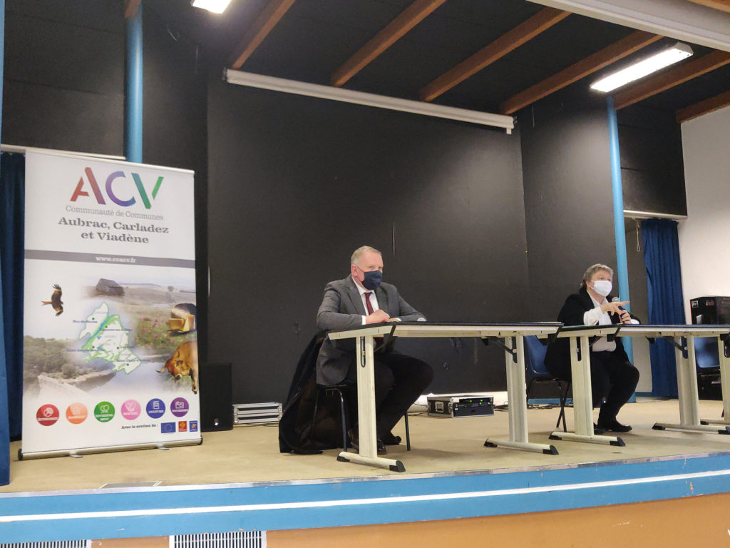 Temps échange maires Préfète Aveyron Valérie Michel-Moreaux CCACV
