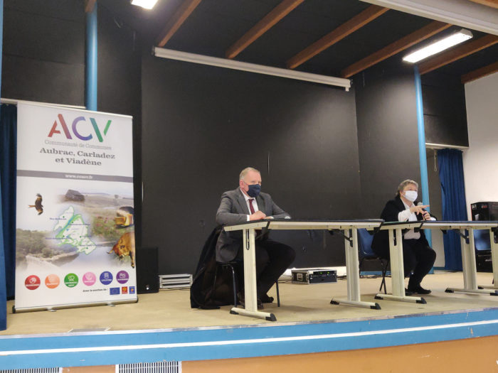 Temps échange maires Préfète Aveyron Valérie Michel-Moreaux CCACV