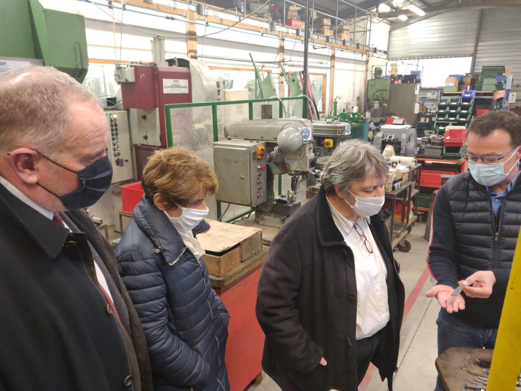visite coutellerie couteau Laguiole Préfète Aveyron Valérie Michel-Moreaux Jean Valadier Honoré Durand CCACV