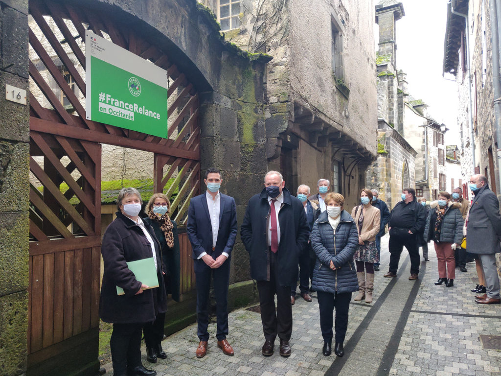 Visite Hôtel de Mandilhac Mur-de-Barrez Préfète Aveyron Valérie Michel-Moreaux Jean Valadier CCACV