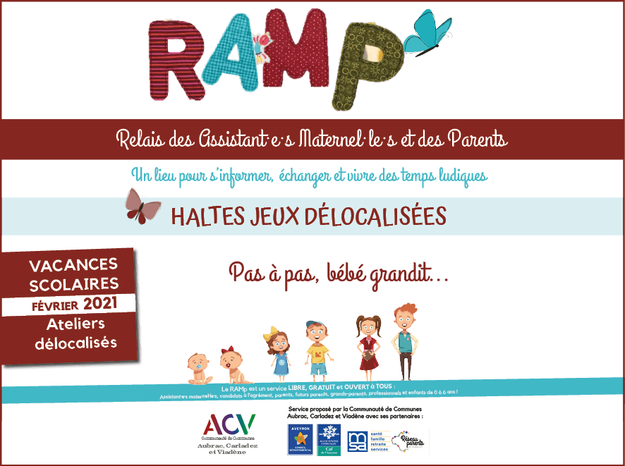 haltes jeux Relais assistant·e·s maternel·le·s et parents RAMp Communauté communes Aubrac Carladez Viadène Brommat Saint-Chély d'Aubrac Soulages-Bonneval