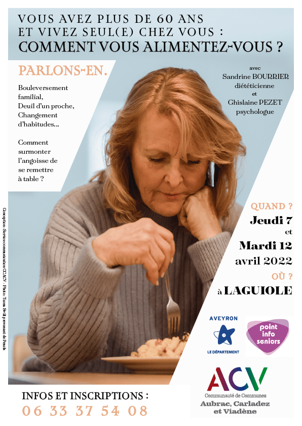 Affiche action alimentation Point Info Seniors