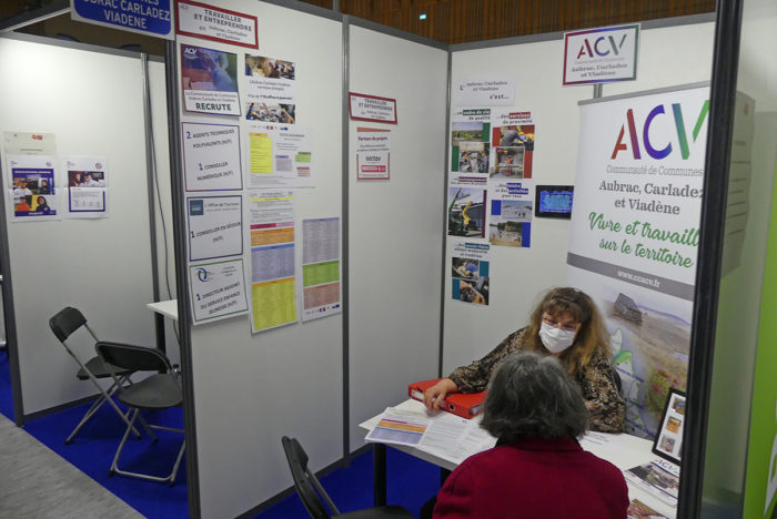 Salon TAF Rodez 16 mars 2022 stand Communauté de Communes Aubrac Carladez et Viadène