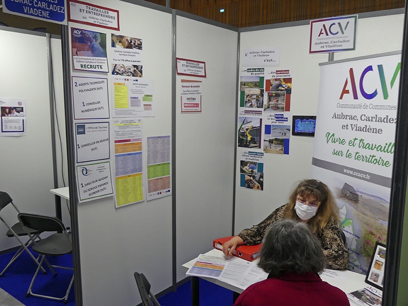 Salon TAF Rodez 16 mars 2022 stand Communauté de Communes Aubrac Carladez et Viadène