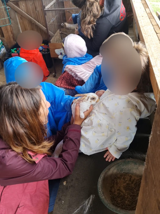 Déplacement à la Ferme des Bornottes Lacroix-Barrez pour la Micro-crèche du Carladez