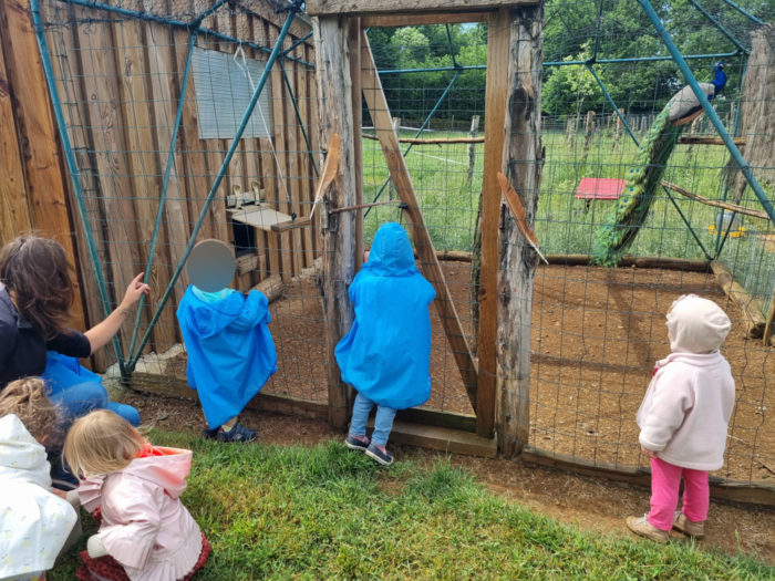 Déplacement à la Ferme des Bornottes Lacroix-Barrez pour la Micro-crèche du Carladez