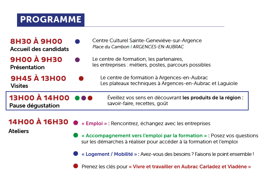 Programme Journée informations CAP Boucher Argences en Aubrac Laguiole 6 septembre 2022