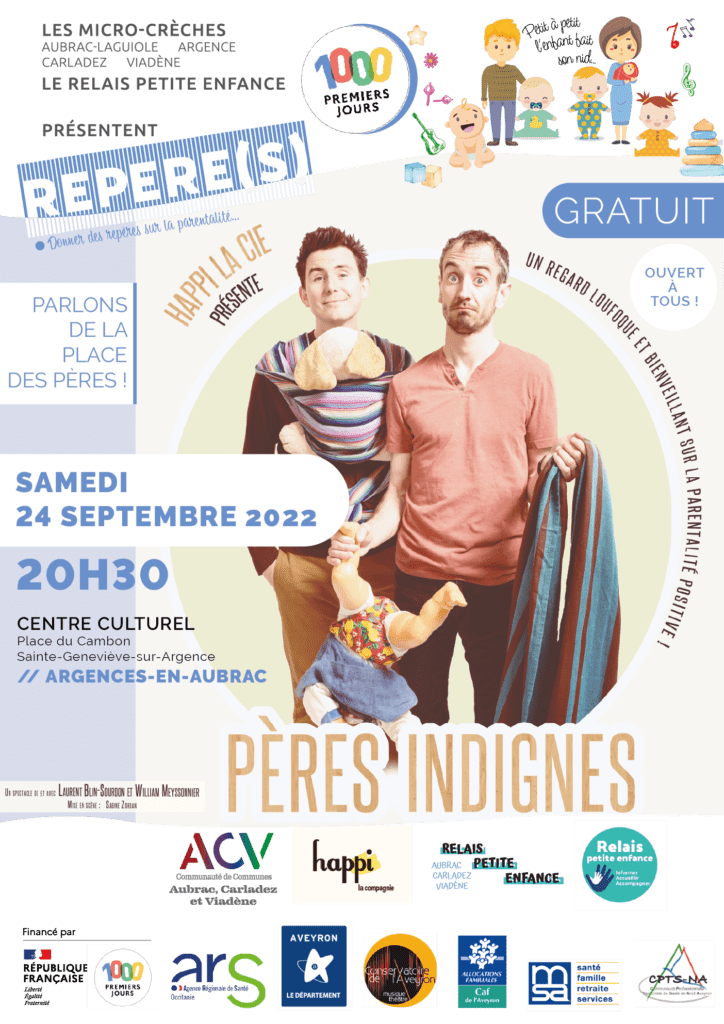 Affiche spectacle Pères Indignes compagnie Happi - place du père