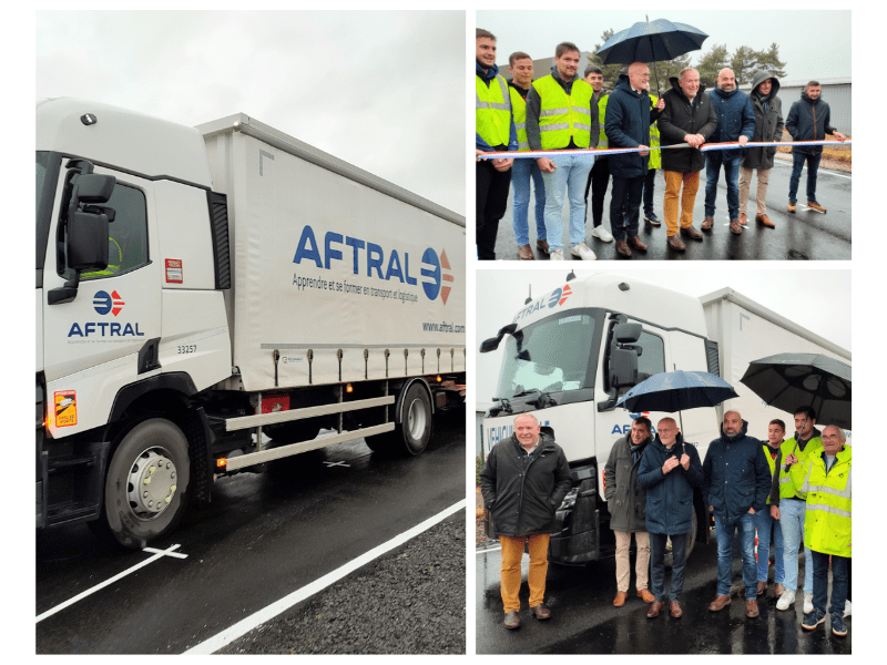 Inauguration piste de manoeuvre zone d'activités Les Bessières Argences-en-Aubrac Formation CAP Conducteur routier AFTRAL