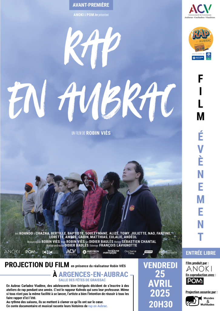 Affiche projection film RAP EN AUBRAC Argences-en-Aubrac