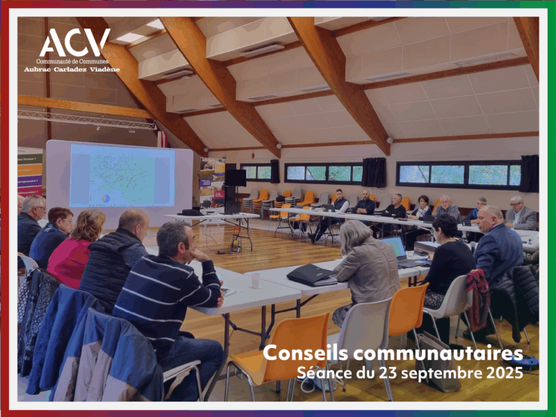 Conseil communautaire du 23 septembre 2025 - Communauté de Communes Aubrac Carladez Viadène