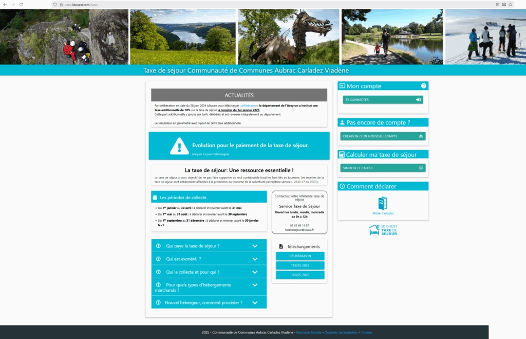 aperçu-site-3DOuest-Taxe de séjour