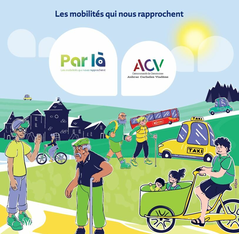 Visuel PAR LÀ en Aubrac Carladez Viadène : réseau de mobilités