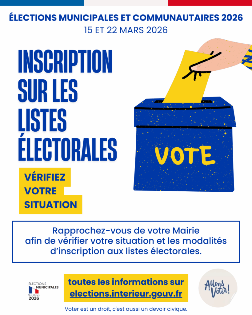 rappel inscriptions listes électorales elections municipales et communautaires mars 2026