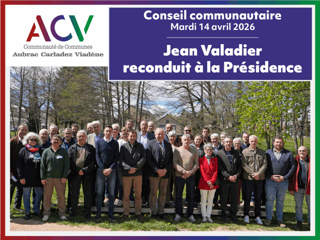 Installation du Conseil communautaire Aubrac Carladez Viadène Mandat 2026-2032