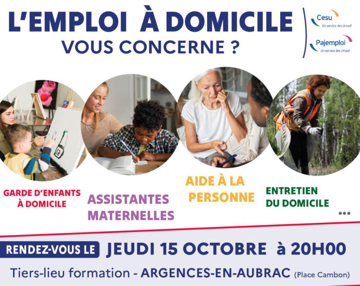 Réunion d'information sur l'emploi à domicile le jeudi 15 octobre 2026 à 20h
